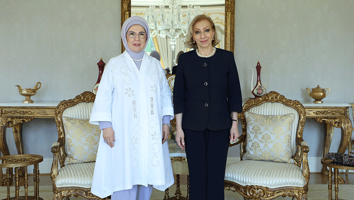Emine erdogan lubnan basbakaninin esi sahar selam ile gorustu 8tE6gWFs